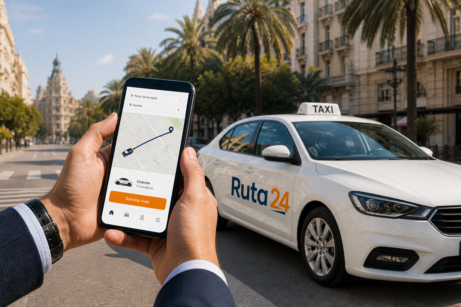 Solicitud sencilla de viaje con Ruta24
